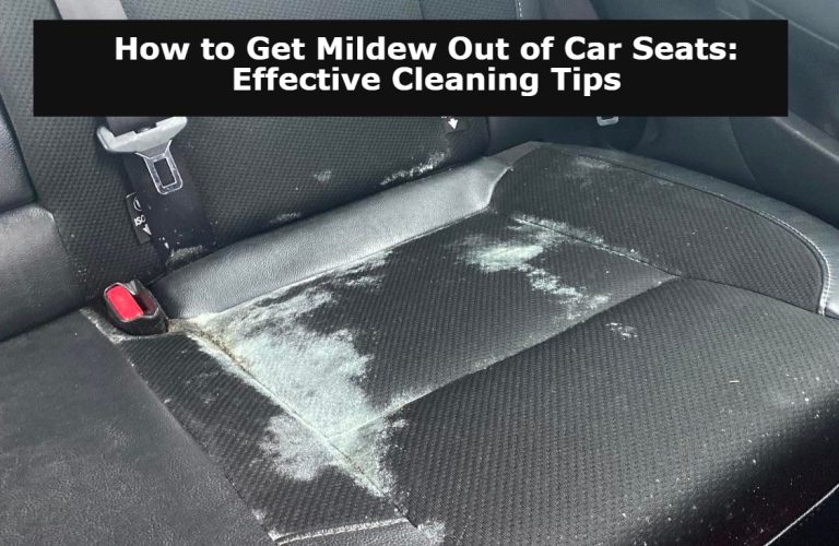 How to Get Mildew Out of Car Seats